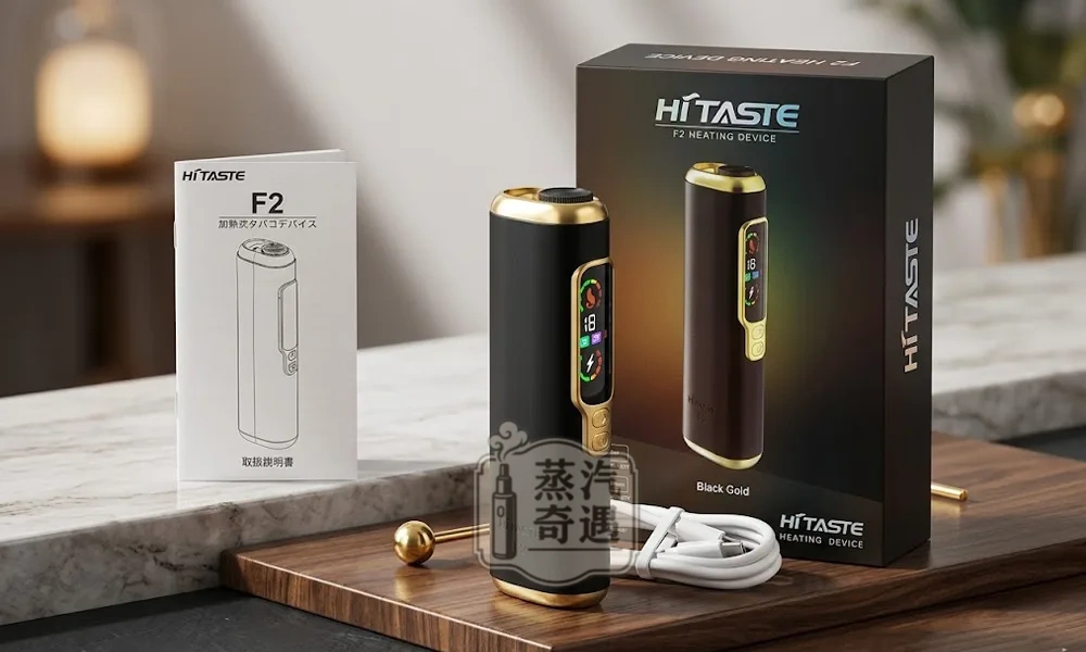 HiTASTE F2 二回機曜石黑現貨｜IQOS TEREA專用雙加熱主機｜3200mAh長續航一支煙二次加熱IQOS抽兩次